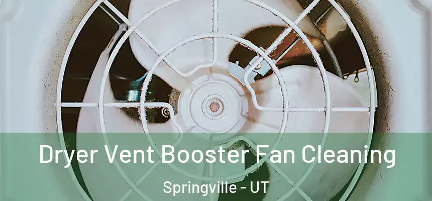 Dryer Vent Booster Fan Cleaning Springville - UT